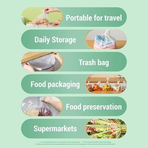 Food Storage <b>Bags</b> 12.5 X 16.5 In Clear Heavy Duty Produce <b>Bags</b> For Kitchen Packing Storage - Product Image 6