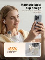 Casque de streaming V21pro, écouteurs filaires de type C avec micro externe pour l'enregistrement, le chant et la diffusion en direct
