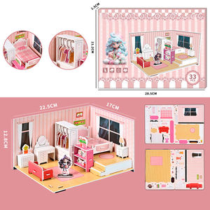 卸売<span class=keywords><strong>DIY</strong></span> 3Dパズル紙寝室ハウススタイル子供のための教育玩具 - Product Image 5