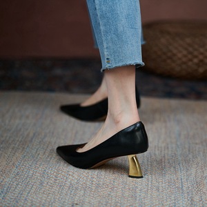 Baotou sandali da ballo 2024 primavera/estate nuova fata vento a punta sottile dietro <span class=keywords><strong>scarpe</strong></span> singole vuote tacchi alti da donna - Product Image 4