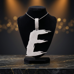 Pendentif Lettre Personnalisé en Argent Sterling 925 et Moissanite, Breloque Hip Hop, Bijou Prénom Unisexe pour Tenue de Soirée - Product Image 2