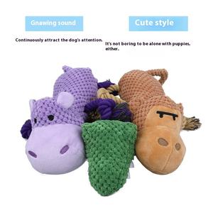 עיצוב חדש סדרת בעלי חיים כלב חורק צעצועים קטיפה צעצועים באיכות גבוהה צעצועים עם לועסים טוחנות bb נובח - Product Image 5