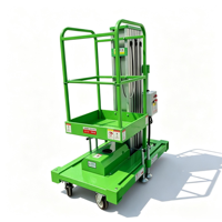 Nouvelle plateforme élévatrice hydraulique monomât en aluminium de 6m à 12m, élévateur de chantier électrique manuel mobile pour une personne