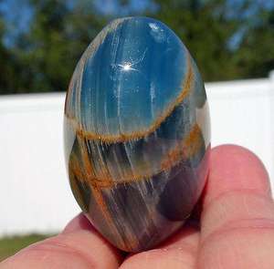 Huevo de Ónix Azul Natural de Alta Calidad al por Mayor, Piedra Curativa Hecha a Mano para Decoración del Hogar y Escritorio - Product Image 1