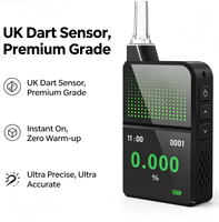 Airsense H3Pro Analyseur d'alcoolémie numérique haute précision à capteur à pile à combustible, testeur d'alcool portable, noir, batterie au lithium, câble