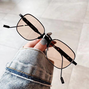 Monture de lunettes carrée anti-lumière bleue I3-7486 pour hommes, monture complète, verres en acrylique, protection anti-UV, design irrégulier, origine Taizhou - Product Image 1