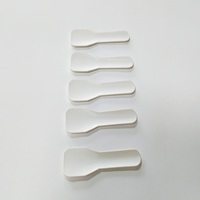 Cuillère en papier biodégradable jetable 65mm pour fruits blancs Cuillère en papier pour crème glacée Couverts en papier