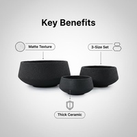 Pot Keramik Kecil Modern untuk Meja dengan Lapisan Glasir Tahan Lama untuk Penggunaan di Dalam Ruangan/Kantor Tanaman Hijau
