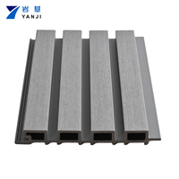 Panneaux muraux en co-extrusion, vente chaude, revêtement en co-extrusion, lambris en WPC rainuré, panneau mural extérieur rainuré