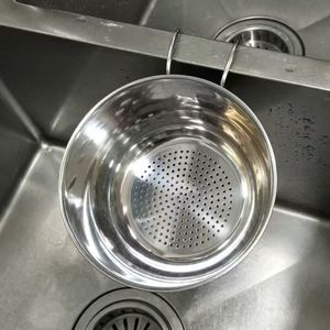 Colador de acero inoxidable engrosado, tazón para agua, tazón para lavar verduras y enjuagar arroz, cesta para arroz y verduras, cesta para frutas y - Product Image 1