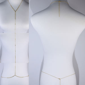 Chaîne <span class=keywords><strong>de</strong></span> ventre d'été Boho <span class=keywords><strong>Chic</strong></span> Bikini Sexy Ajustable White CZ Stones Body Chain with Elegant Design for Dancing Party Jewelry - Product Image 5