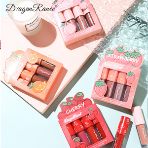 Rouges à lèvres liquides velours mats Fruit Brighten, gloss à lèvres waterproof longue tenue, anti-transfert, effet brillant. - Product Image 4