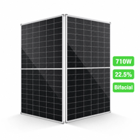 Panneaux solaires de type N monocristallins, technologie HJT, 710W, double vitrage bifacial, tuiles solaires pour toiture, système de panneaux solaires