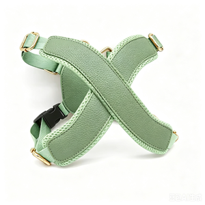 Soft Suede X‑Type Dog <b>Harness</b> With Matching Leash Adjustable Comfortable <b>No</b>‑Pull Pet <b>Harness</b> For Small Medium Breeds - Product Image 3