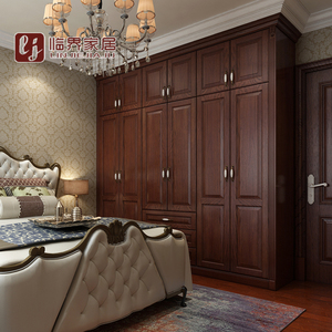 Armoire de <span class=keywords><strong>rangement</strong></span> vintage en bois massif personnalisable avec <span class=keywords><strong>coiffeuse</strong></span> intégrée pour chambre à coucher - Product Image 5