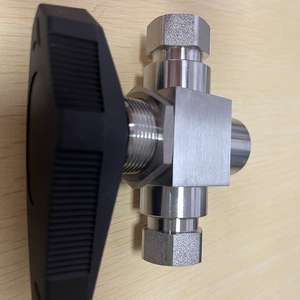 Robinet à bille en acier inoxydable 316, 6000 psi, 2 positions, 3 voies, joint PCTFE, poignée manuelle, 1/4 NPT - Product Image 4