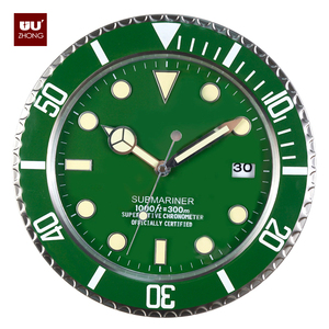 Đồng hồ treo tường kim loại tròn 14 inch cao cấp, không tiếng kêu, có đèn ngủ, đồng hồ <span class=keywords><strong>3D</strong></span> phát sáng tùy chỉnh - Product Image 3