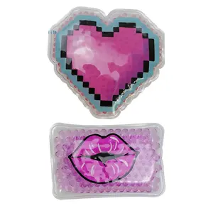 Wholesale Lip Heart Pattern Beads Gel Hot Cold Ice Pack in Regular Shape