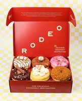 Emballage pour croissants et biscuits en matériaux recyclés, boîte à pâtisserie avec gaufrage, auto-érectrice, protection, livraison express