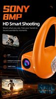 E900 Smart 8MP Kamera Perekam Video Nirkabel Earphone Olahraga Terjemahan AI Headset Olahraga Konduksi Tulang untuk Lari Vlog