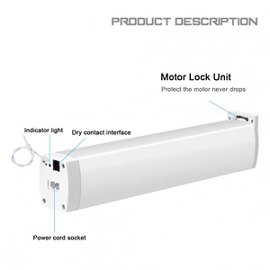 Smart Curtain Motor Lock Unit 1.2Nm Dry Contact Interface Power Cord <b>Socket</b> Indicator <b>Light</b> - Product Image 1