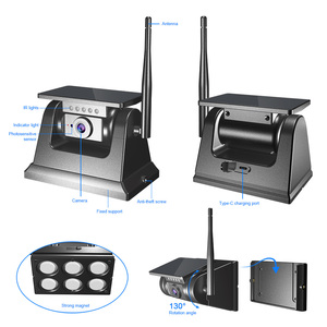 Tự làm năng lượng mặt trời không dây từ phía sau xem sao lưu xe tải máy ảnh với 7 inch ghi âm không dây Android tự động chuyển hướng Carplay màn hình - Product Image 4