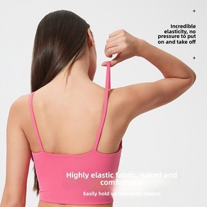 Nuovo reggiseno sportivo traspirante da donna con spalline sottili gilet Fitness canotta con bellissimi cuscinetti per la schiena e il petto per la <span class=keywords><strong>pratica</strong></span> dello Yoga - Product Image 3
