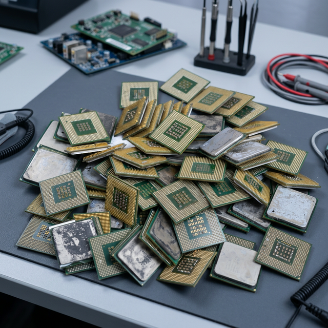 SCRAP Ceramic Intel Processors Bent Pins For GOLD Recovery DX2 DX4