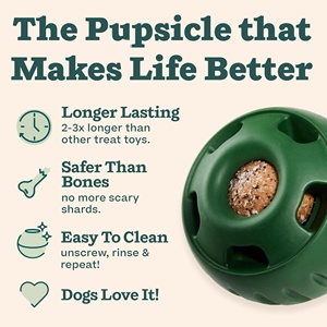 Jouet à mâcher en caoutchouc naturel pour grands chiens, résistant, distributeur de friandises, nettoyage des dents, massage des gencives, balle distributrice de nourriture pour chien - Product Image 2