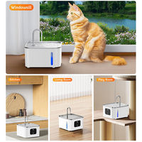 Fontaine à eau intelligente rechargeable en plastique et acier inoxydable YG-IWD0013 avec minuterie automatique et design étanche pour chats