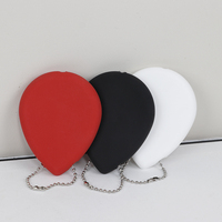 Porte-monnaie en silicone en forme de goutte, pochette classique colorée multi-usages avec chaîne pour hommes et femmes, breloques de sac, porte-clés cadeau