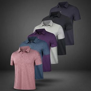 Camisas de Golf de Punto Sólido para Hombre, Manga Corta, al por Mayor, Deportivas, Casuales, con Cuello, de Poliéster, que Absorben la Humedad, 180g - Product Image 3
