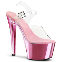17CM / 7 pouces PVC supérieur femmes mode cheville sangle sandales plate-forme fête talons hauts chaussures pôle chaussures de danse