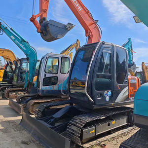 Excavadora usada de alto rendimiento Hitachi ZX70 de 7 toneladas, miniexcavadora de cadenas usada con pocas horas de trabajo, en stock. - Product Image 1