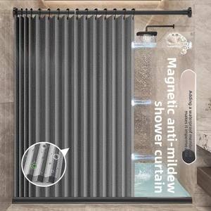 DaiRui <span class=keywords><strong>Rideau</strong></span> <span class=keywords><strong>de</strong></span> <span class=keywords><strong>douche</strong></span> magnétique pliable, anti-moisissure, imperméable, plissé, écran <span class=keywords><strong>de</strong></span> bain épaissi, paroi <span class=keywords><strong>de</strong></span> séparation pour salle <span class=keywords><strong>de</strong></span> bain - Product Image 1