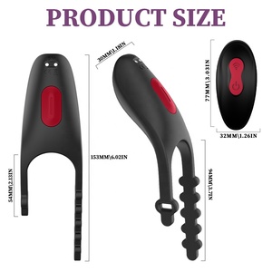 Cincin Getar Penis Pria untuk Menunda Ejakulasi dengan Remote Control untuk Stimulasi Seks Dewasa - Product Image 3