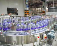 Ligne de remplissage de bouteilles PET 200 ml-2000 ml, 2000-24000 BPH, lavage, remplissage, bouchage, automatique, électrique, en acier inoxydable 304/316, PLC tactile