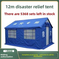 Tente de secours civile pour 2 personnes, 12 mètres carrés, 3,7x3,2M, résistante aux tremblements de terre, toile Oxford imperméable