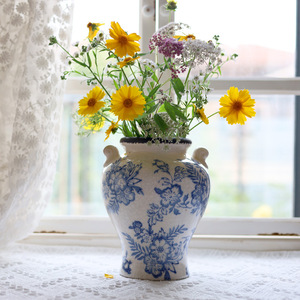 Vases à fleurs hydroponiques en <span class=keywords><strong>céramique</strong></span> bleue et blanche de style Qinghua, design artistique chinois Feng Shui vintage, décoration de mariage et de maison - Product Image 3