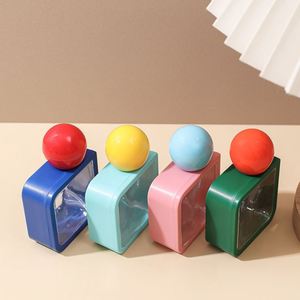 Factory Shipped Portable Square Cosmetic Perfume Dispenser 40Ml Plastic Green <b>Pink</b> Light Blue Color Options - Product Image 2