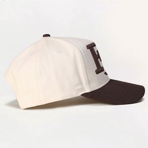 Custom Unisex Fitness Hats 5-Panel Cotton <b>Frame</b> Baseball Cap Puff Printing <b>Embroidery</b> Single Breasted Buckle Business Two-Tone - Product Image 5