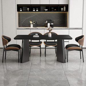 Mesa <span class=keywords><strong>de</strong></span> <span class=keywords><strong>Comedor</strong></span> Rectangular <span class=keywords><strong>de</strong></span> Estilo Italiano Minimalista <span class=keywords><strong>de</strong></span> Lujo Ligero con Cubierta <span class=keywords><strong>de</strong></span> Mármol y Estructura <span class=keywords><strong>de</strong></span> Metal IB557 <span class=keywords><strong>para</strong></span> el Hogar o Apartamentos <span class=keywords><strong>Pequeños</strong></span> - Product Image 6