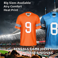 GLOWING NEON INDUSTRY Jersey Sepak Bola Amerika Merah Kerah V Lengan Pendek Seragam Tim Cepat Kering Kaos Olahraga Kustom 100% Poliester