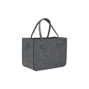 <span class=keywords><strong>Sac</strong></span> fourre-tout en feutre gris foncé certifié GRS, sans AZO, avec logo personnalisé, grande capacité, vente en gros directe d'usine - Product Image 2