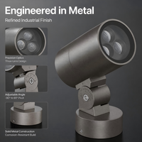 Projecteur LED 9W 12W IP65 AC85-265V RGBW DMX512 pour le contour des bâtiments et l'aménagement paysager