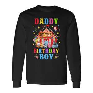 Camiseta de manga larga con tema de circo y carnaval de Daddy Of The Birthday Boy - Product Image 1