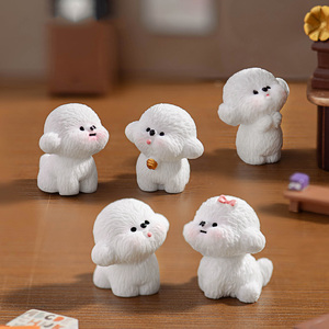 <span class=keywords><strong>Mini</strong></span> figure di cuccioli di resina piccoli animali di cane ornamenti per auto in miniatura fata giardino accessori decorazioni casa delle bambole accessori - Product Image 3