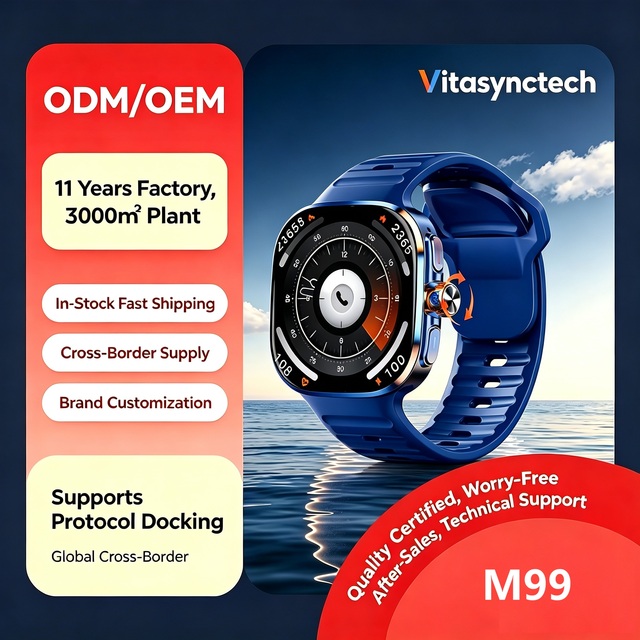 GSM Smartwatch Card Phone Rotating Photograph Heart Rate Blood Pressure NFC Access Control M99