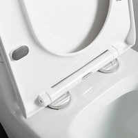 Inodoro de Cerámica de Alta Calidad para Hotel, Diseño Moderno Cuadrado de Una Pieza, con Doble Descarga, Sanitario para Baño