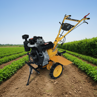Mini-machines agricoles à moteur diesel pour jardins agricoles, motoculteur rotatif pour vergers et machine de travail du sol